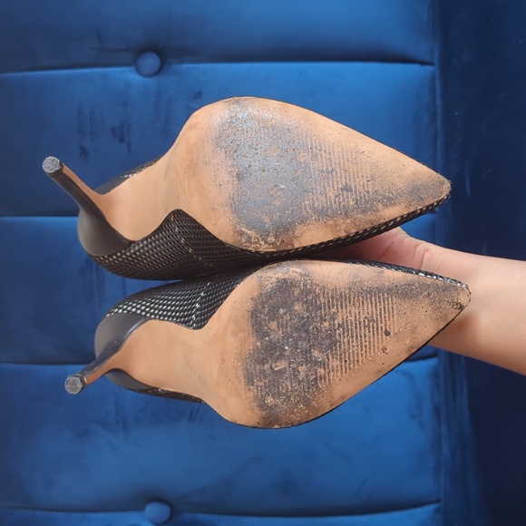 Aldo White With Black Mesh Pumps size 6.5 (37) - Picture 7 of 7